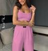 Trendy Women's Two-Piece Sling Vest & Wide-Leg Pants Set