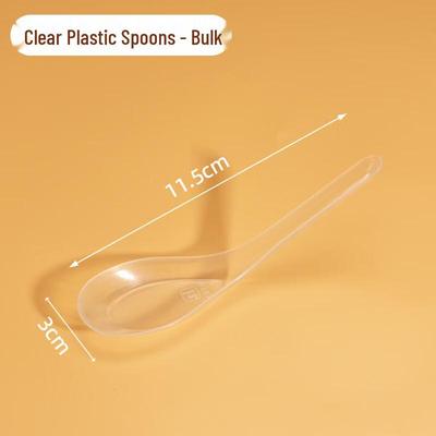 Disposable Clear Plastic Spoons (1000-Pack)