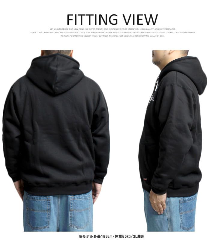 Genuine Dickies Men's Plus Size Fleece-Lined Zip-Up Hoodie with Embroidered Logo Print, Size 3L, Ash Gray (19)