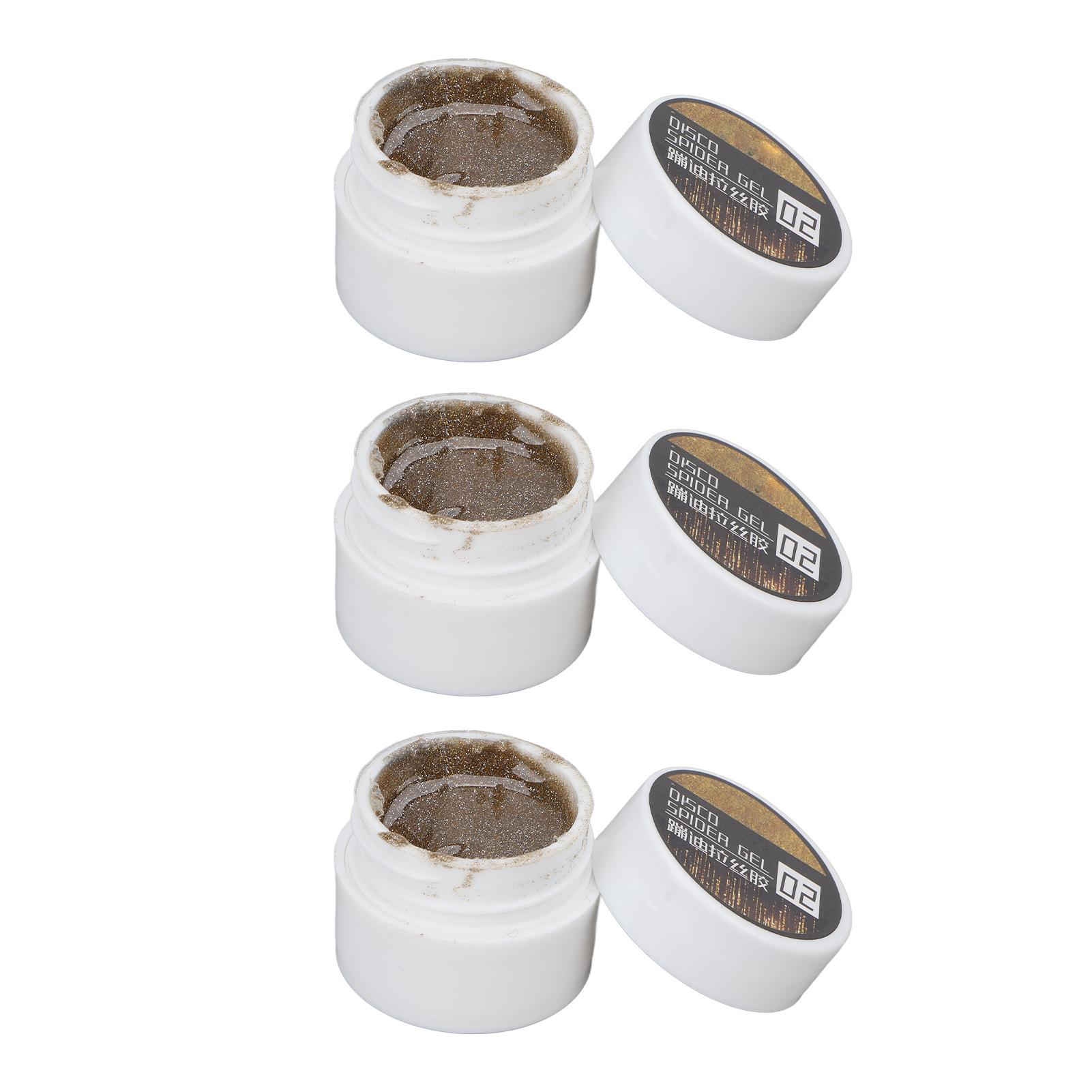 

3PCS Nail Wire Drawing Shine Finish Lasting High Elasticity Art 8g for Beginner Women