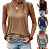 Damen locker V-Ausschnitt atmungsaktiv Baumwolle ärmellos Weste Tanktop, lässiges bequemes Sommer-T-Shirt für Damen Europäisch Amerikanisch grenzüberschreitend Heißer Verkauf