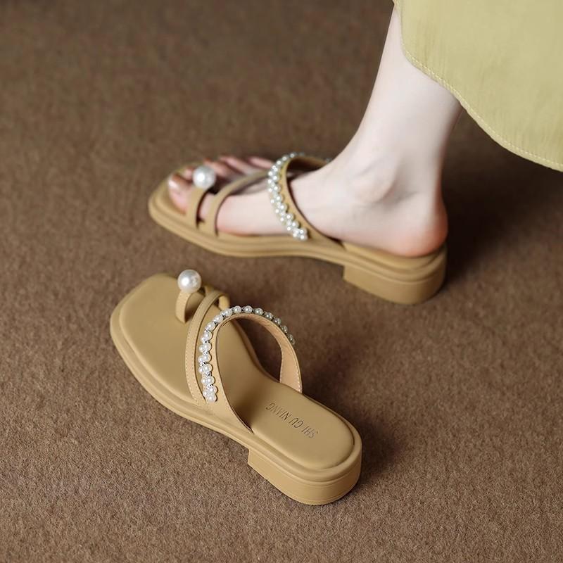 ~ Exquisite Soft-soled Cool Slippers Women's New Summer Wear Fashionable Foreign-style Women's Flat Sandals
