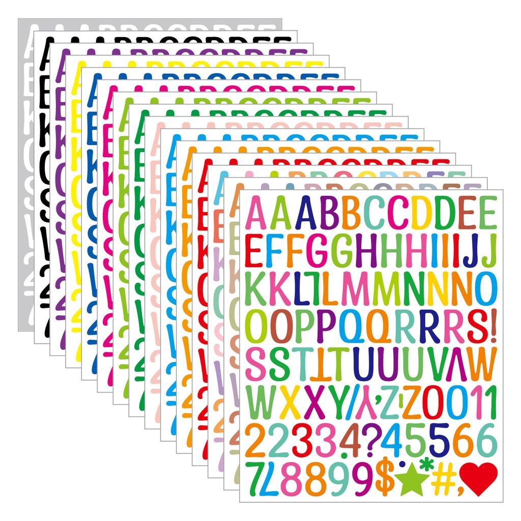 Naklejka Literowa 1 Cal Naklejka Winylowa na Ciało Artystyczna Naklejka Literowa Etykieta Kuchenna DIY Ręcznie Robiona