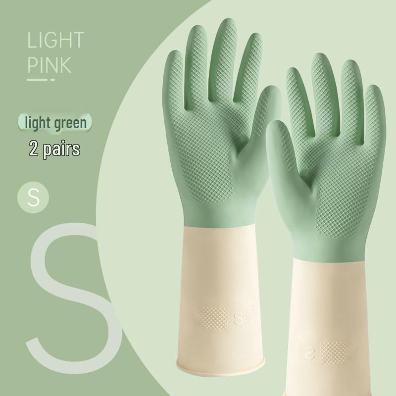 Women's Waterproof Rubber Gloves for Dishwashing, Pot Scrubbing, Vegetable & Clothes Washing, and Home Cleaning.