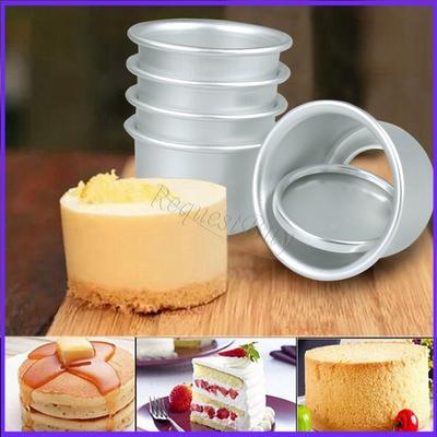 Cake 5PCS Mold Removable Non-stick Round DIY Cake Muffin Baking Mold Mould Tool Set Cake Decorating Tool