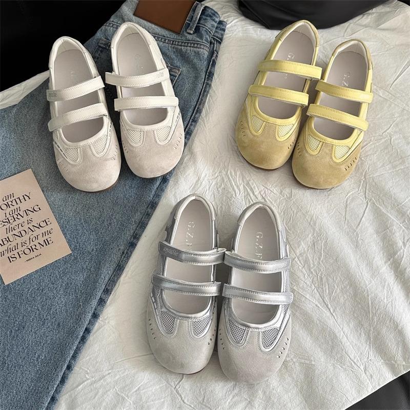 Fashion Ballerinas Woman 2025 Female Shoes Shallow Mouth Casual Sneaker Round Toe Ballet Dress Summer New Comfortable Microfiber Hook &