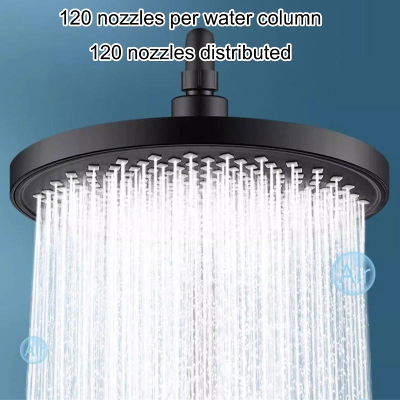 Water Saving Shower Head Featuring Advanced Pressure Boosts & Large Sprays Surfaces for Efficient Rinsing Use