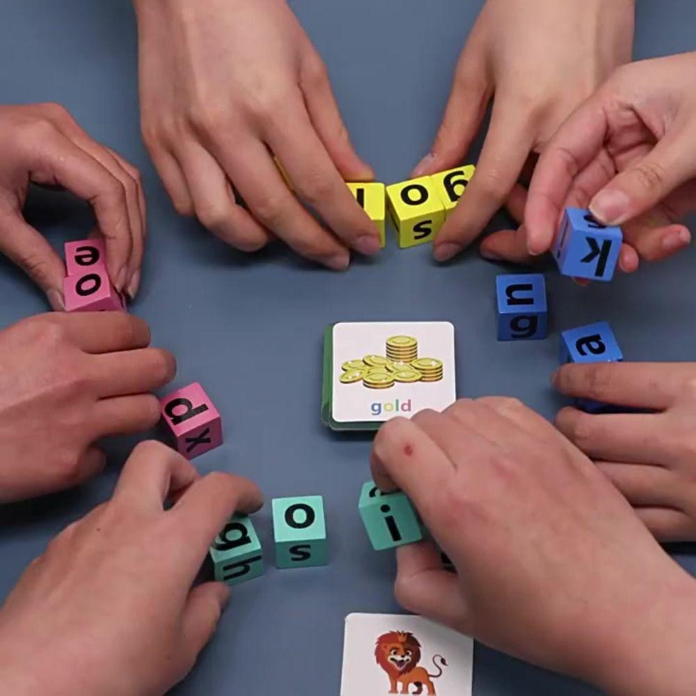 Baby Learning Cards Alphabet Spelling Game Word Spelling Game English Words Card  Children'S Gifts