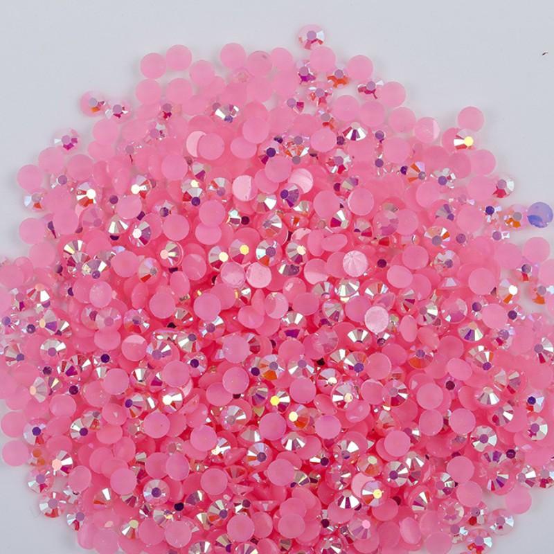 of High-quality Flat Bottomed Resin Diamond Nail Polish Diamond Color DIY Jelly AB 14 Cut Surface Sticking Rhinestone