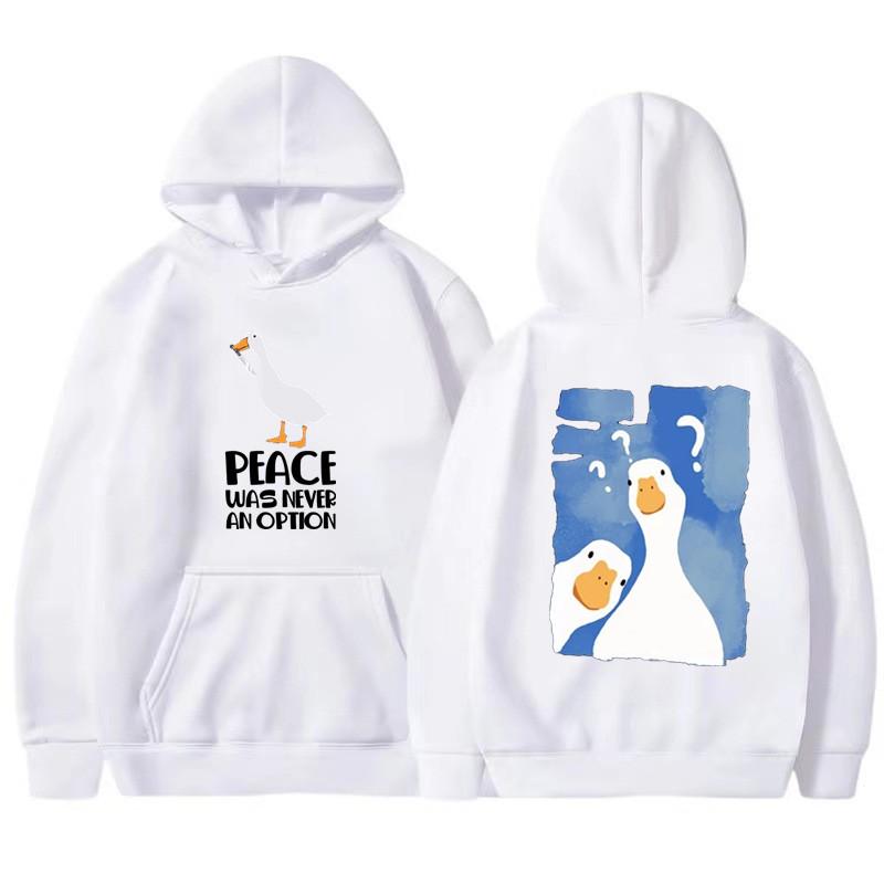 Fashion Male and female couples Cute duck print Hoodie Casual Hoodies Pullovers Sweatshirts Men's Color Hoodies