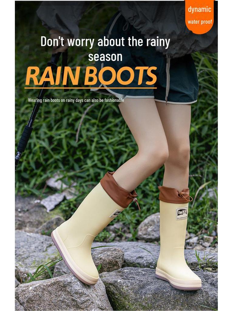 Černé Vodotěsné Letní Holínky s Dlouhou Holení - Odolné Boty do Vody pro Venkovní Nošení