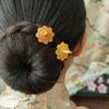 Vintage Thai-style Flower Hairpins Traditional Festivals Hair Bun Hair Stick Pins  Party Banquet
