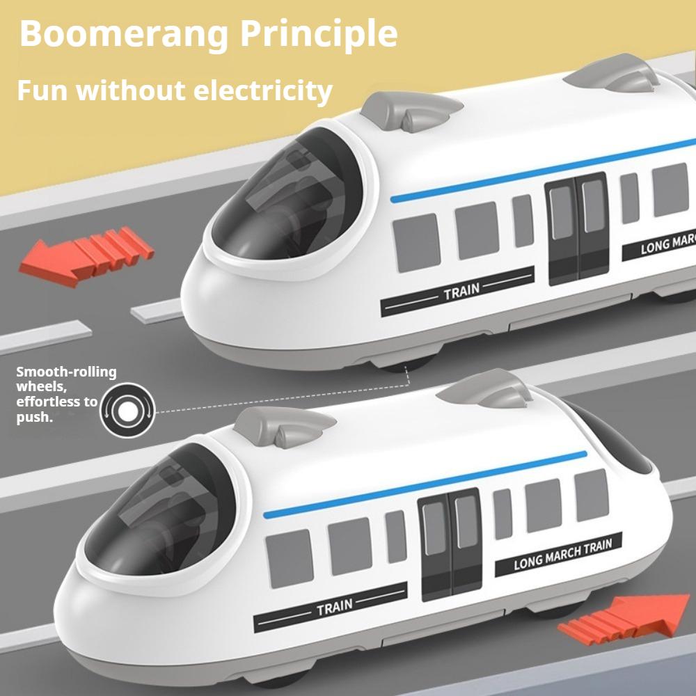 Children's Cartoon Mini Double Pull Back Subway Inertia Toy Cute Early Education Educational Interactive Toy