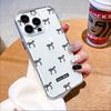 Schwarzes Schleifenmuster durchscheinende Handyhülle für iPhone 14 15 16 13 12 11 17 Pro Max 12 13 Mini Weiche Hülle
