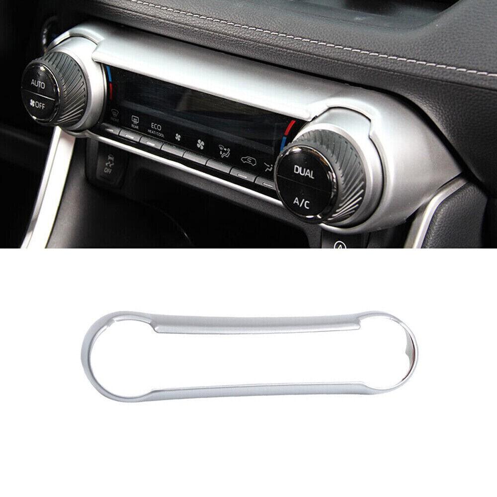 For Toyota RAV4 2019-2023 Silver Inner Central Console AC Switch knob Panel Trim