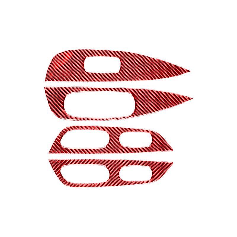 Carbon Fiber SUV Car Door Armrest Window Lifter Control Panel Frame Decoration Sticker For Nissan X-TRAIL 2014-2018