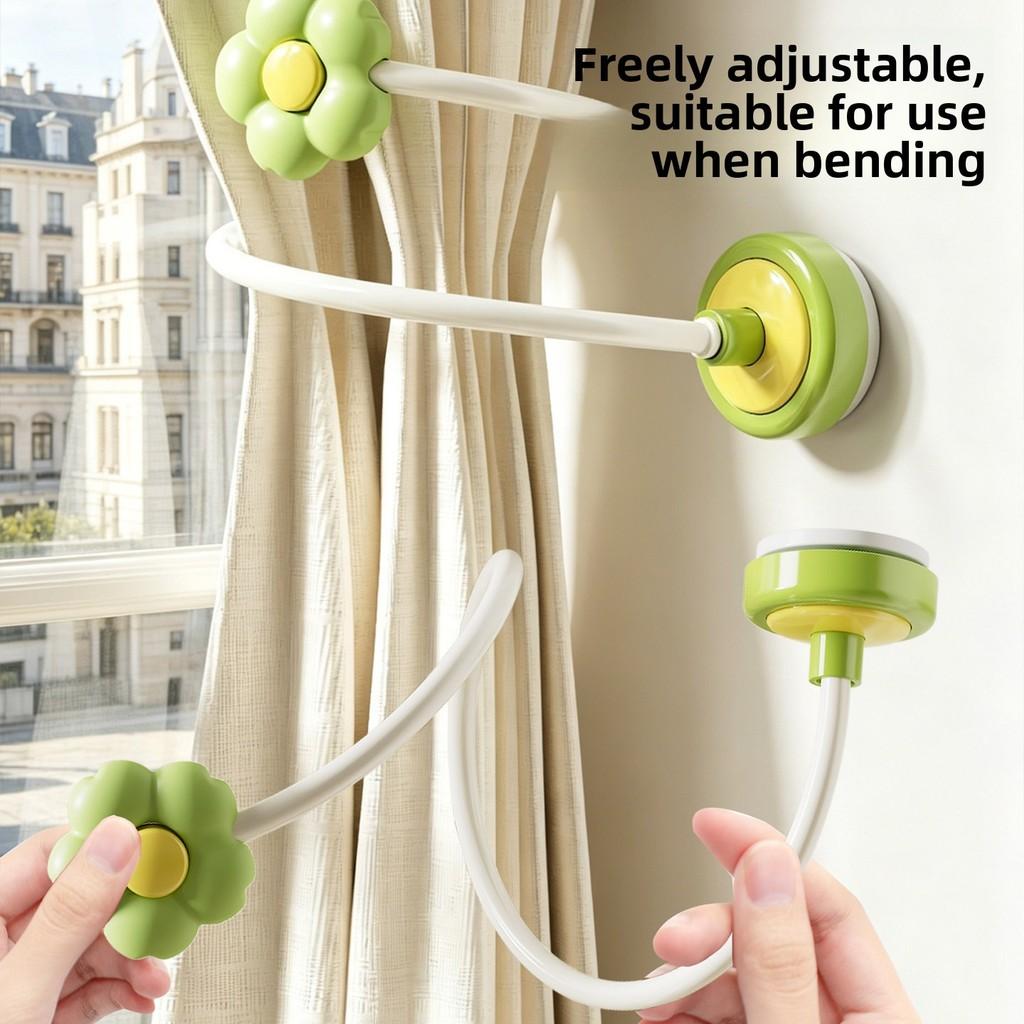 Modern Minimalist Plastic Shower Curtain Hook With Suction Cup For Bathroom Organizer