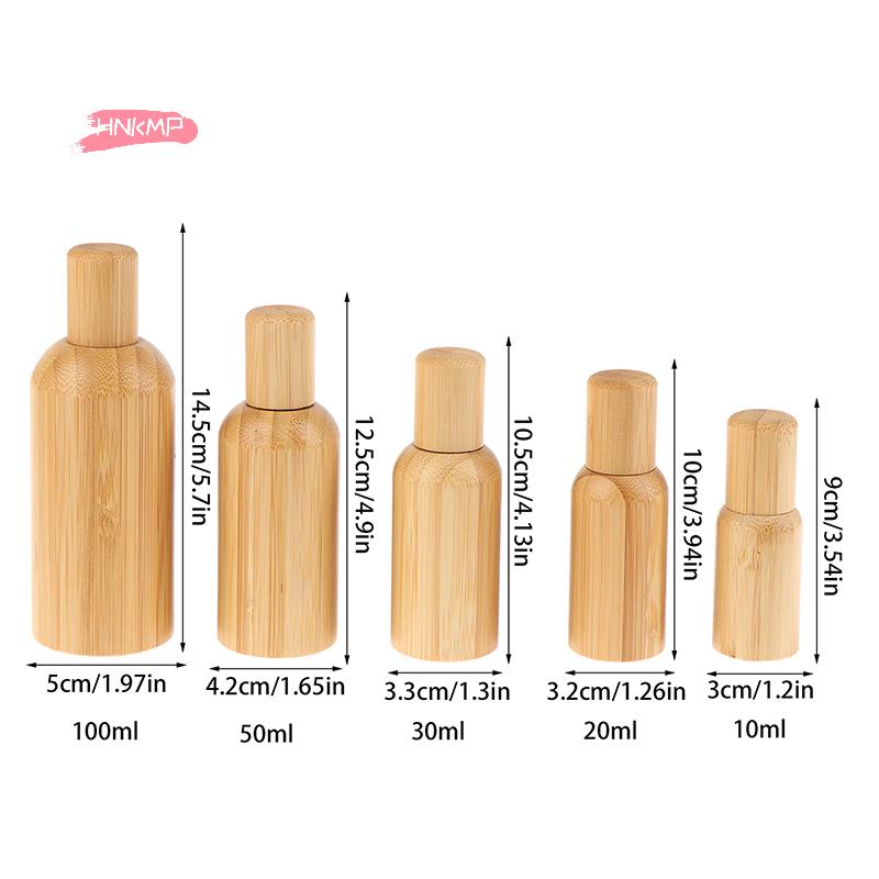 Bambu Glas Roll-on Flaska 1 st 10/20/30/50/100 ml Eterisk Olja Parfym Återfyllningsbar med Rullkula Lock