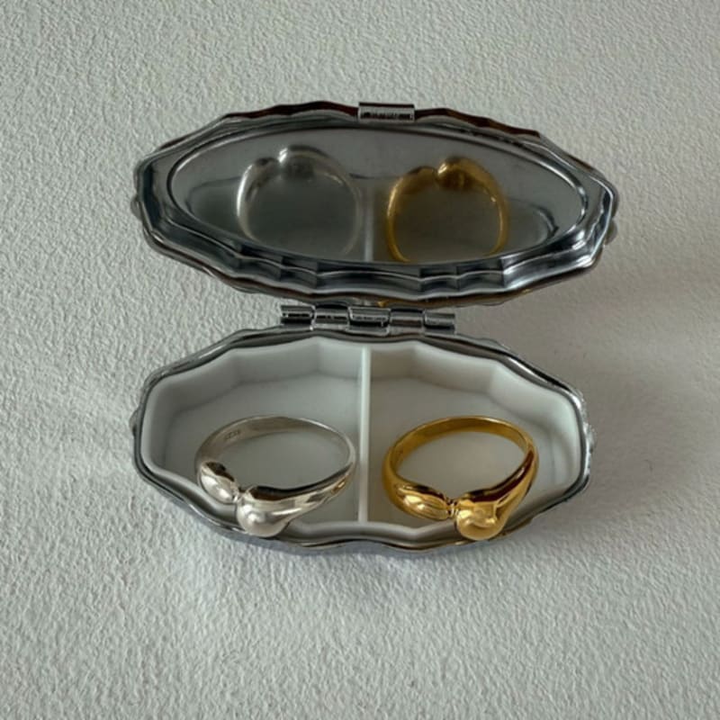 youngglow silver925 two ball ring (2color)