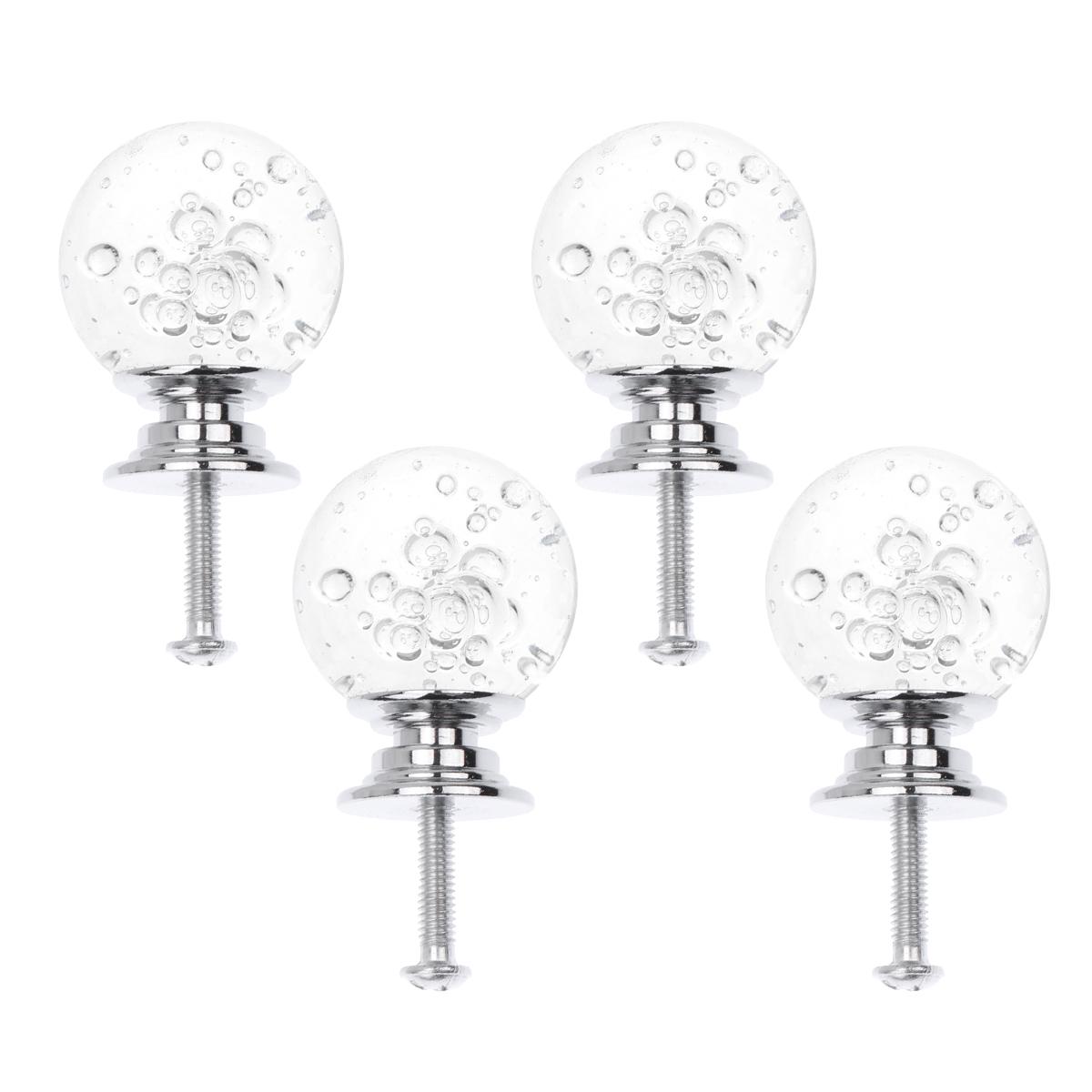 4 комплекта Ручка-кнопка для шкафа-витрины с шариками, ящика, ручка-шарик, алюминиевый сплав, серебристая, прочная, современная, дверная ручка для домашнего шкафа с шариками белый