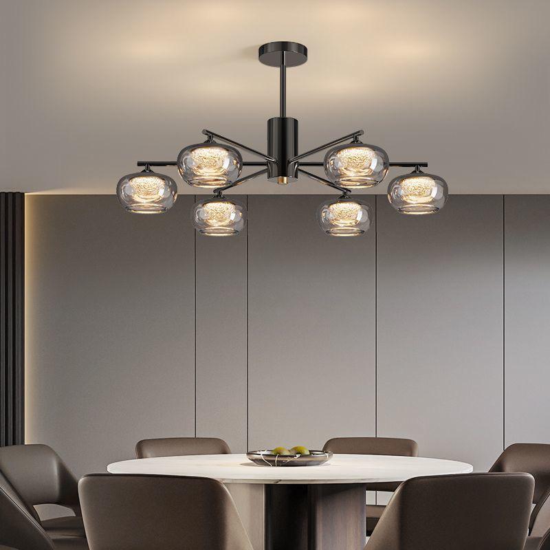 

Скандинавская Ретро Итальянская Роскошная Стеклянная Люстра для Обеденных Залов, Ресторанов, Отелей и Вилл Full Spectrum Three-Color Light