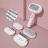 Eco-Friendly Plastic 5-in-1 Interchangeable Heads Reusable Pet Cat Grooming Brush Hair Removal Massage Comb Set