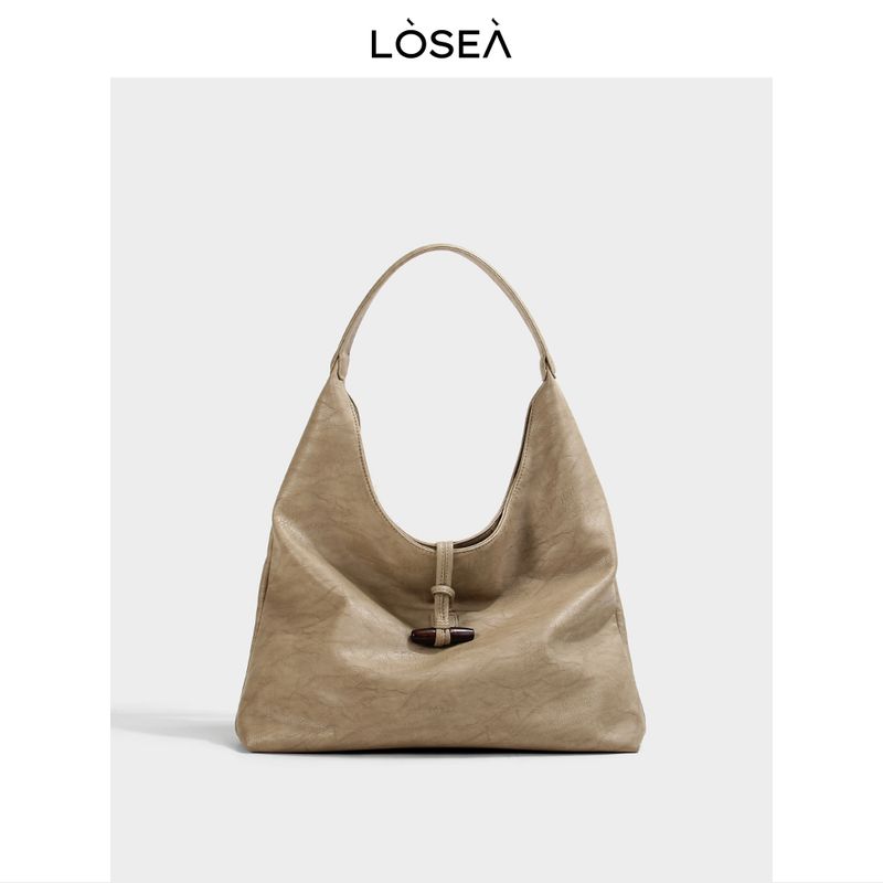 

Losea Original Shadow Bamboo New Chinese Style Normcore Large Capacity Totes Female 2025 New Arrival One Shoulder Bag Khaki([In Stock]])