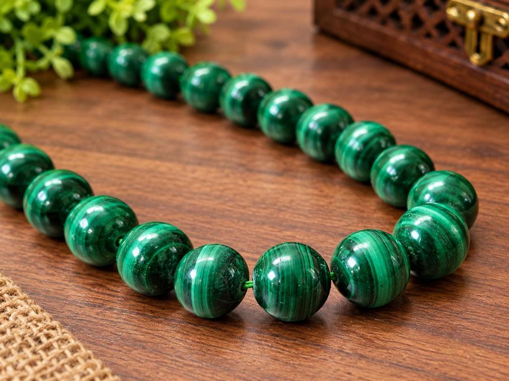 Wunderschöne Designer-Perlen aus Malachit-Edelsteinen, 1 ganzer Strang mit 14–15 Zoll Länge, Perlengrößen 6 mm, 8 mm, 10 mm.
