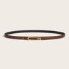 Versatile Leather Belt Thin Trendy Waistband Fashion Metal Slide Buckle Belt
