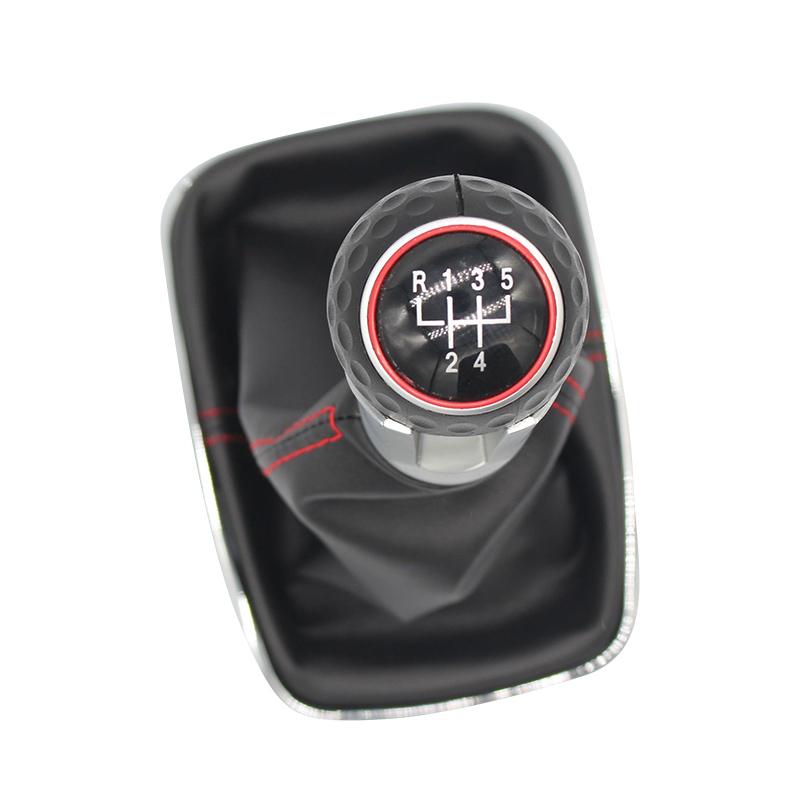 POSSBAY New 5-Speed Gear Shift Knob Gaiter Cover For VW MK4 Golf GTI R32 Jetta Bora 1999-05