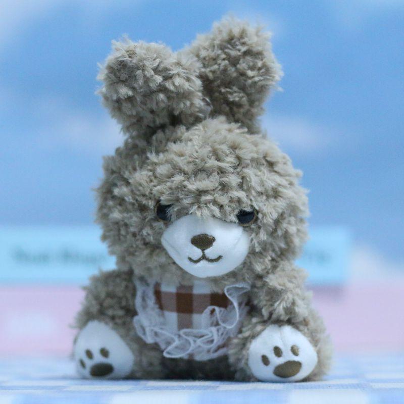 

Plush Cartoon Cute Bear And Rabbit Pendant Keychain For Kids Room Decor Dark Brown Rabbit