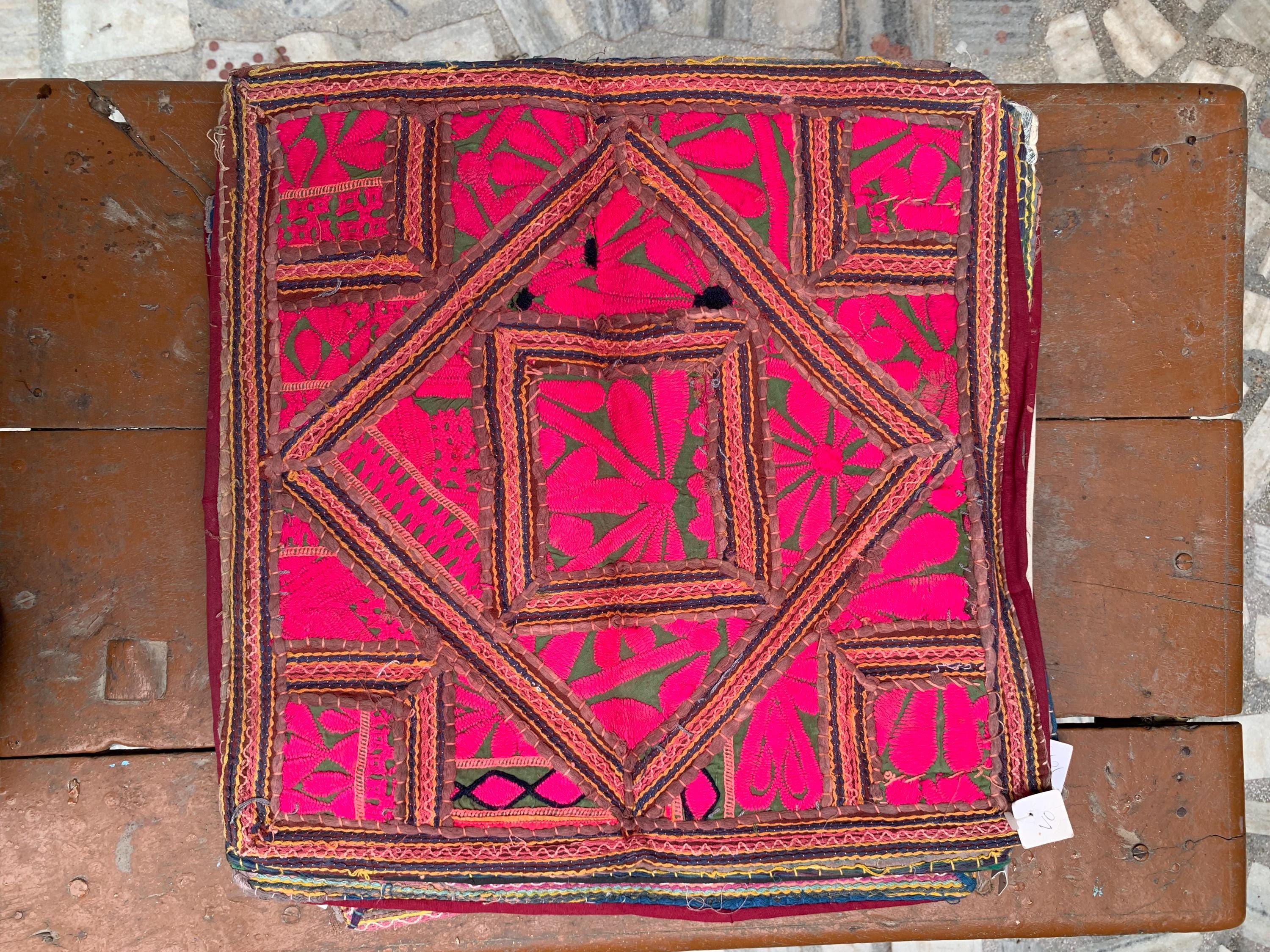 

Hand Embroidered Cotton Pillow Cover: Boho Decorative Cushion 40 80X 50 разноцветный