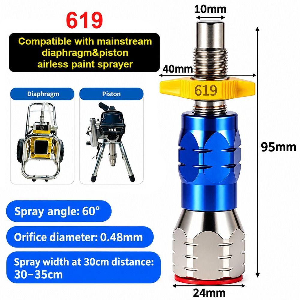 Anti-Drip Quick Connect Spray Tip Paint Sprayer Accessory for Diaphragm/Piston Type