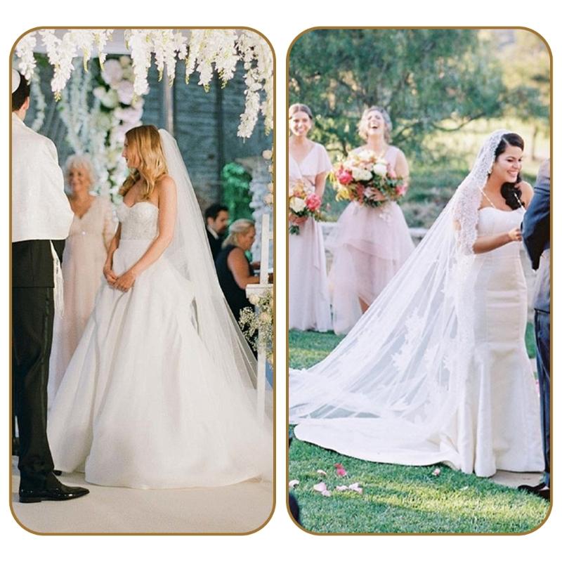 Bridal Veil Long Mantilla for Bachelorette Party Decorations Bride To Be Gift Bridal Shower Wedding White Long Veil