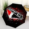 São Paulo FC logo Print Automatic Umbrella, 8 Rib Iron Frame, Plastic Handle, Suitable for Outdoor Travel &Daily , Ideal Gift