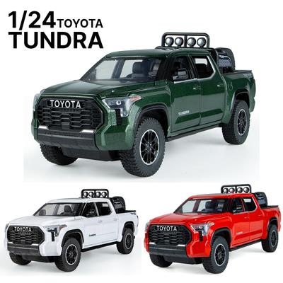 ANN1 1/24 TOYOTA Tundra TRD Pickup Truck Off-Road Diecast Alloy Miniature Toy Car Model Pull Back Sound Light Collection Gift For Boy