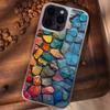 Light luxury retro art sense dopamine crack iPhone17 phone case Apple 14promax glass case