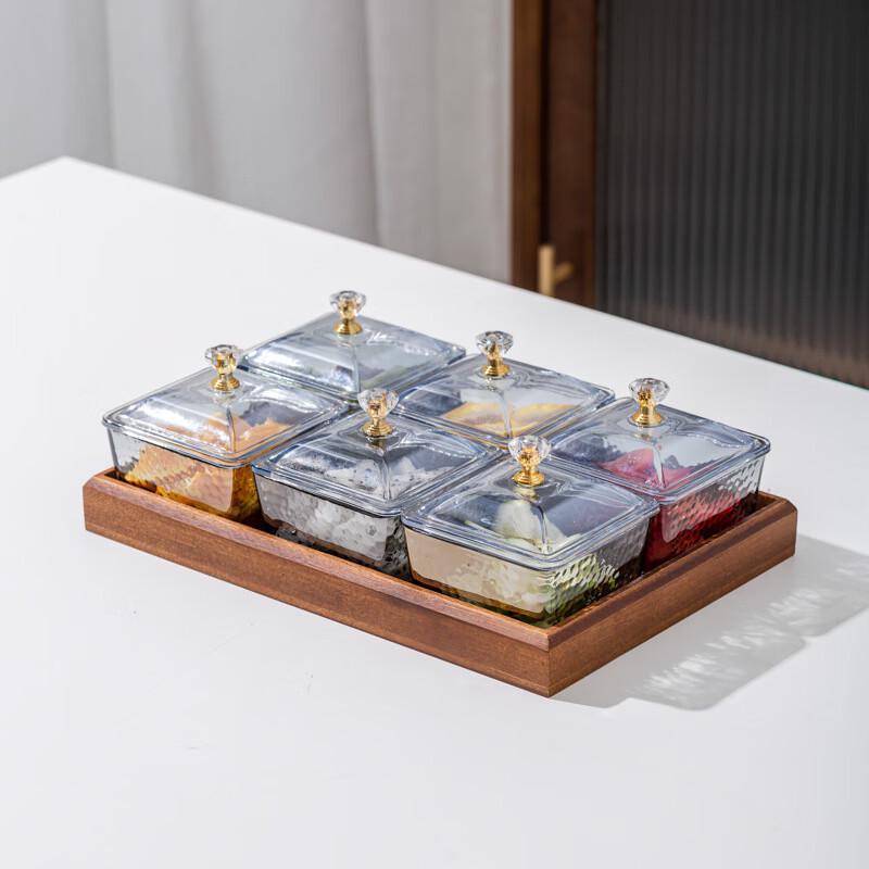 Junsaturn ME Hammered Glass Serving Set