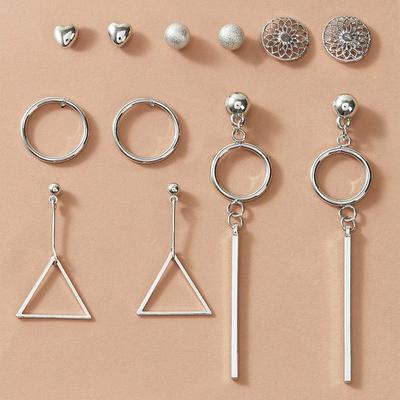 Damen modisches mehrteiliges Ohrring-Set, Zirkon geeignet für Dates, Partys, Feiertage, Geschenke