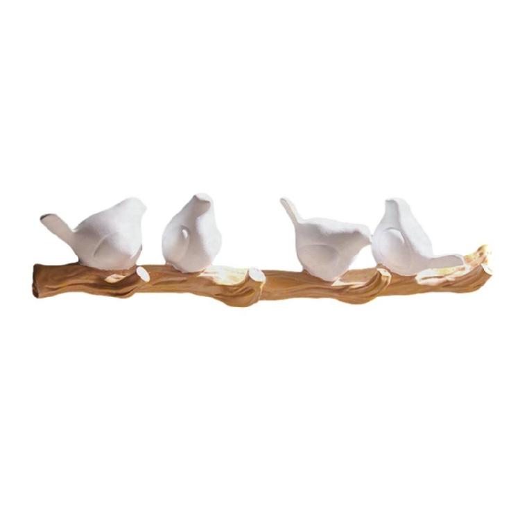 Easy Install Resin Bird Hook for Hanging Keys Hats Wall Mount Decorative Coat Hanger Kitchen Towel Storage Rack