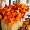 29cm Artificial Maple Leaves Branches Fake Fall Leaves Picks With Stems Plants Table Centerpiece Thanksgiving Artificial Flowers