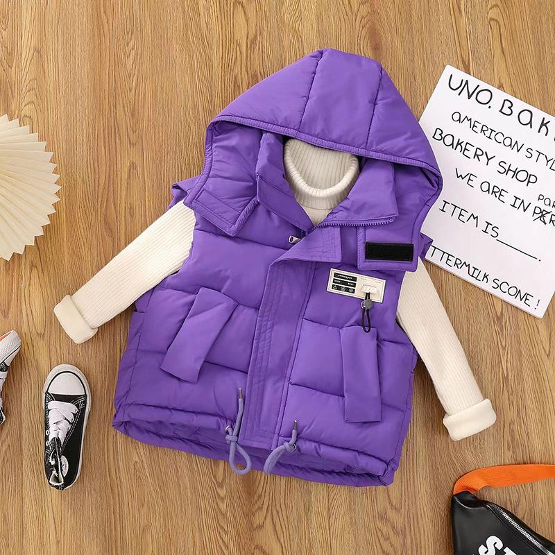 Children's Casual Cotton Vest Spring and Autumn Boys and Girls Down Cotton Vest