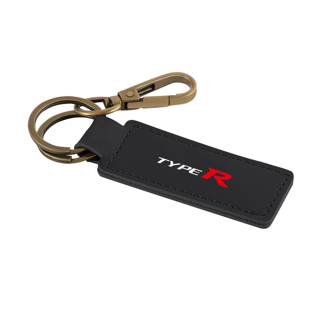Car Badge Key Chains Key Leather Ring Key Ring Logo Pendant For Honda Civic 10th 11th Gen Hrv Jazz City Fit Accord Odyssey Mugen IP8