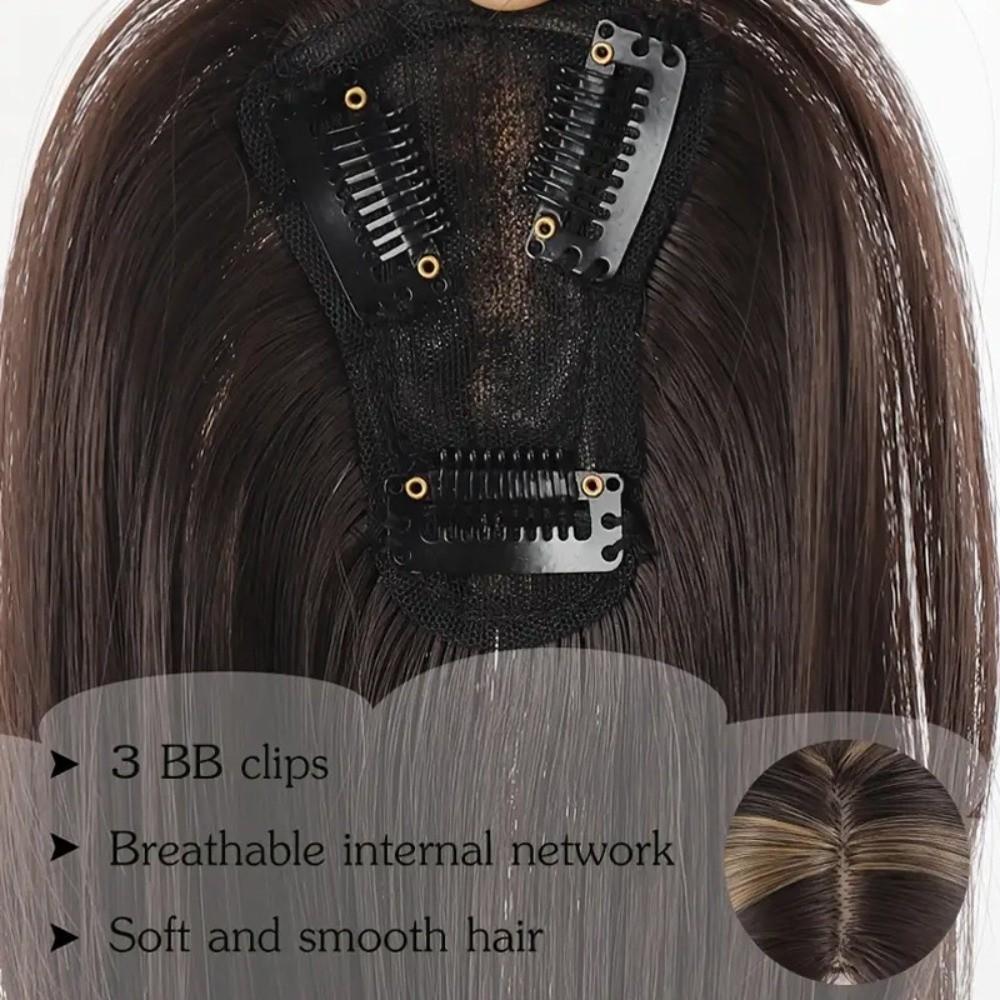 Middle Part Synthetic Hair Bangs Hair Extension Fringe Hair Pieces Cover White Hair & Hairline