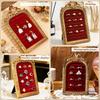 Vintage Jewelry Storage Shelf Velvet Earring Ring Shelves Jewelry Frame Display Shelves Home Wedding Decoration Display Cabinet