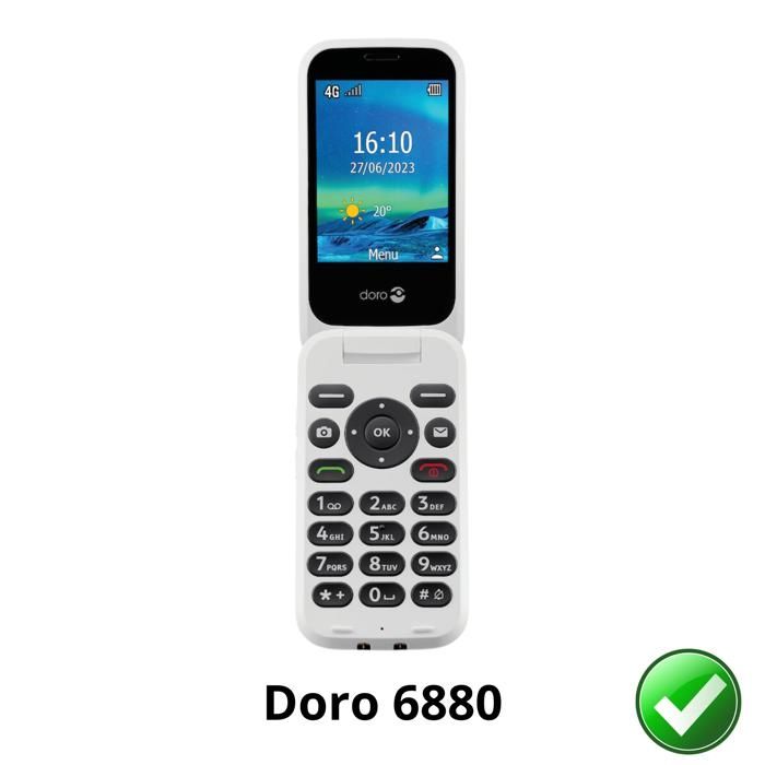 Screen Protector for Doro 6880 [Pack 2] Ultra-thin Resistant Protective Plastic Film Phonillico
