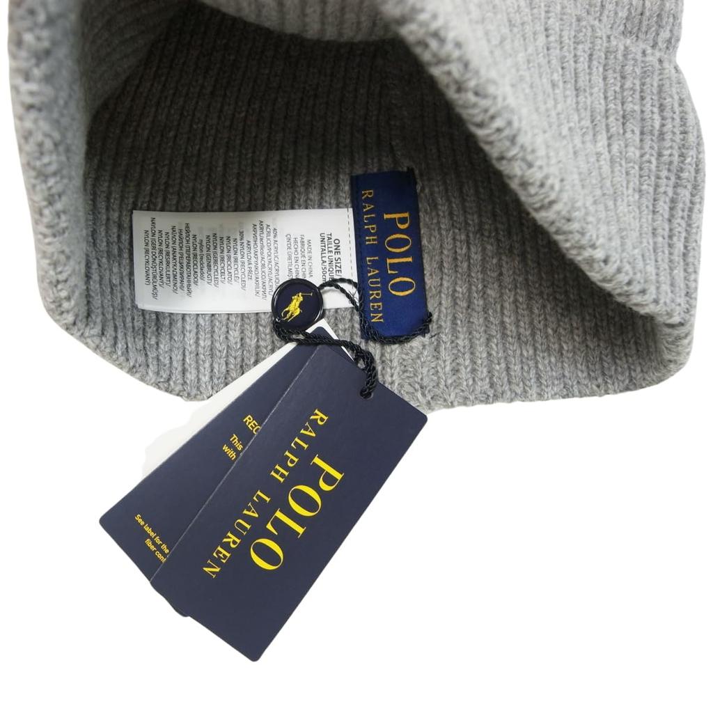 [Polo Ralph Lauren] Knit hat, knit cap, POLO Preppy Golden Retriever (JP, Alphabet, Free Size, Gray) [Product]