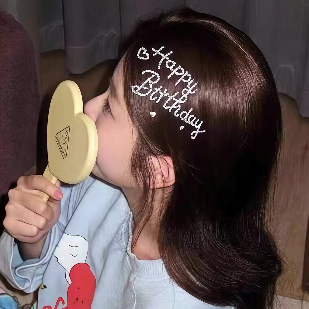 Happy Birthday Girl Headwear Sticker Decoration for Photo Props To Create An Atmosphere