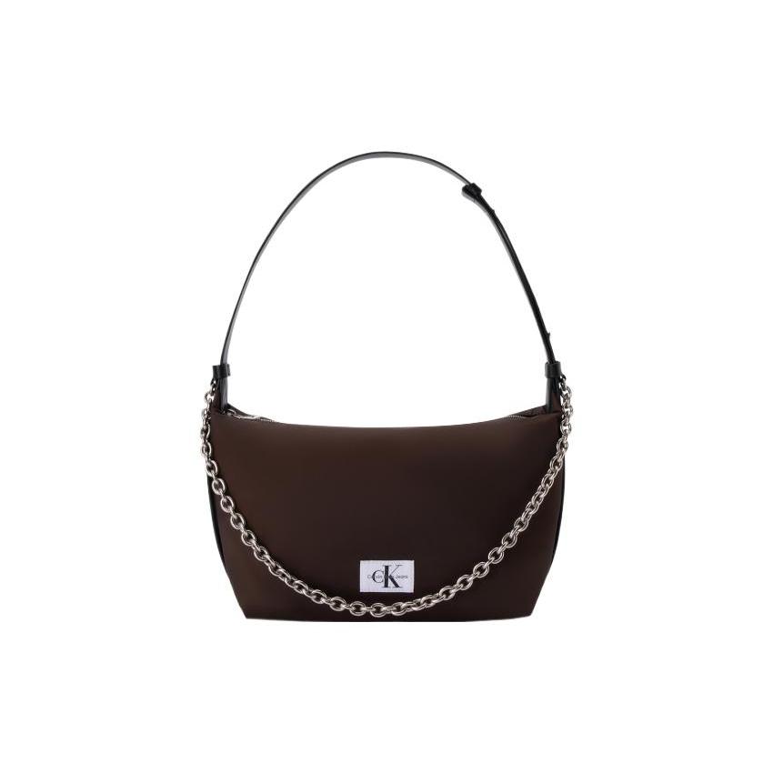 New CK/Calvin Klein Fabric Shoulder Bag, Dumpling Bag, Handbag, Shoulder Bag Women's Coffee DH3493-947