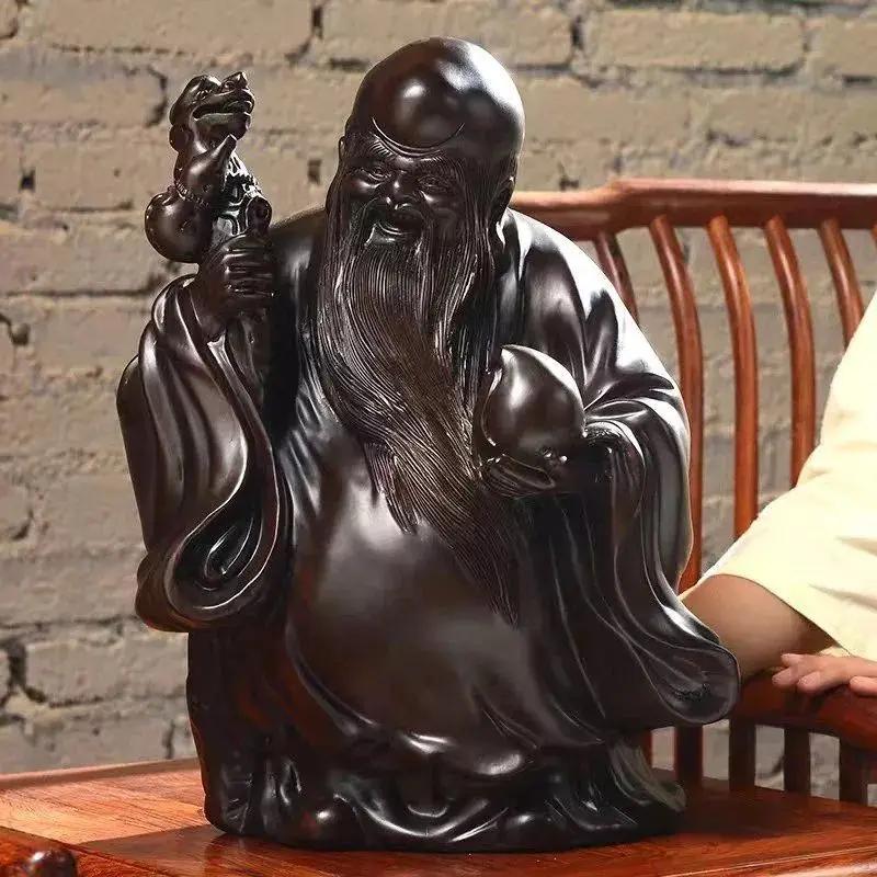 Solid Wood Carving Ornament Home Living Room Decoration Rosewood Arts and Crafts Festival A Birthday Present Wooden Statue